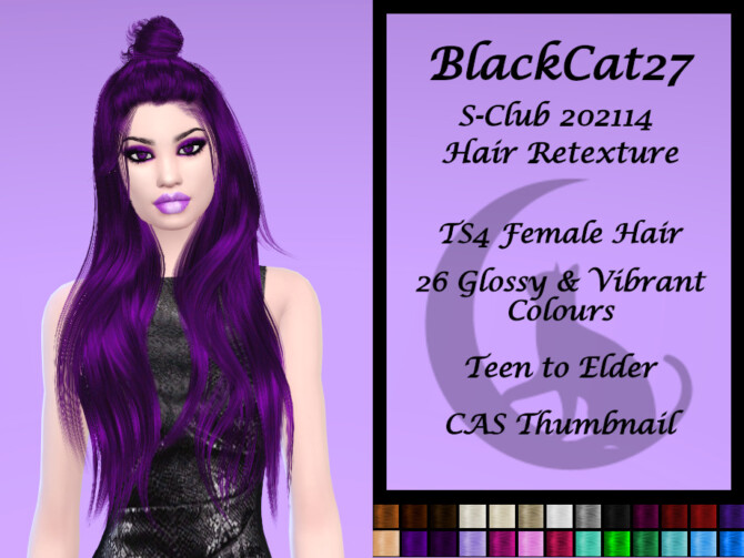Sims 4 S Club 202114 Hair Retexture by BlackCat27 at TSR