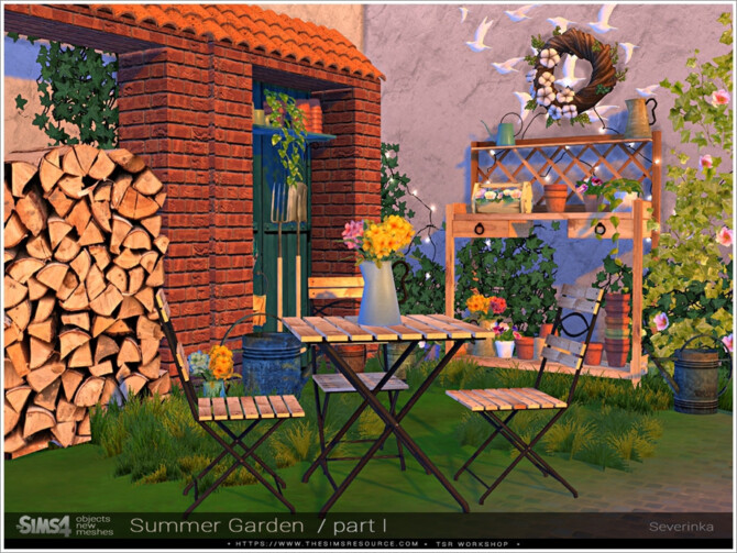 Sims 4 Summer garden part I by Severinka at TSR