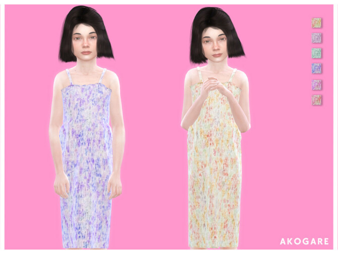 Sims 4 Dress No.35 by Akogare at TSR