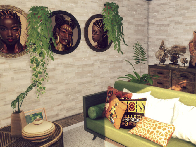 Sims 4 Naturella livingroom by GenkaiHaretsu at TSR