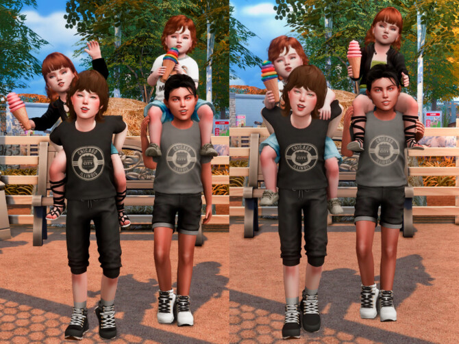 Sims 4 Fun afternoon with my cousins (p0ses) by couquett at TSR