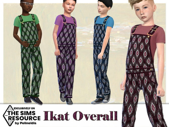 Sims 4 Ikat Overall by Pelineldis at TSR