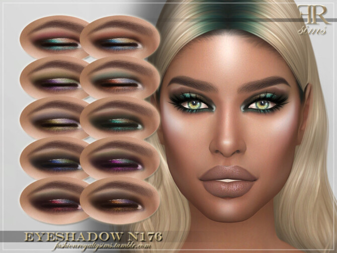 Sims 4 FRS Eyeshadow N176 by FashionRoyaltySims at TSR