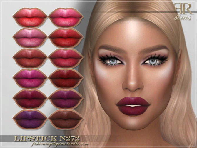 Sims 4 FRS Lipstick N272 by FashionRoyaltySims at TSR