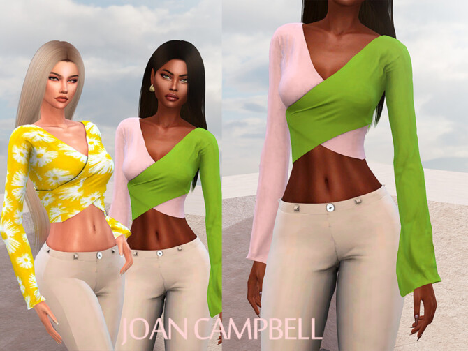 Sims 4 Britney Top by Joan Campbell Beauty at TSR