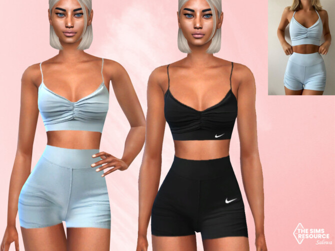 Sims 4 Athletic Fitness Outfits by Saliwa at TSR