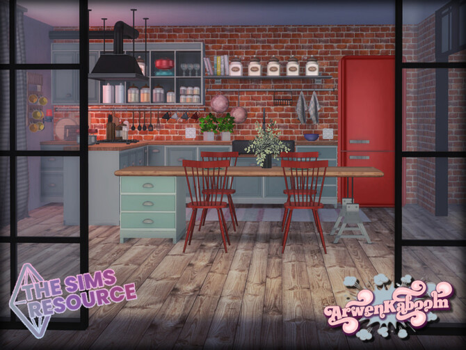 Sims 4 Elewelds Kitchen by ArwenKaboom at TSR
