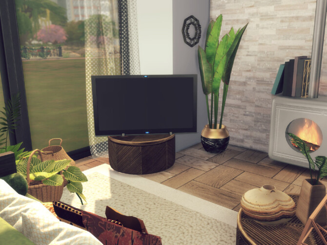 Sims 4 Naturella livingroom by GenkaiHaretsu at TSR