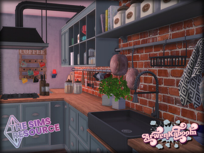 Sims 4 Elewelds Kitchen by ArwenKaboom at TSR