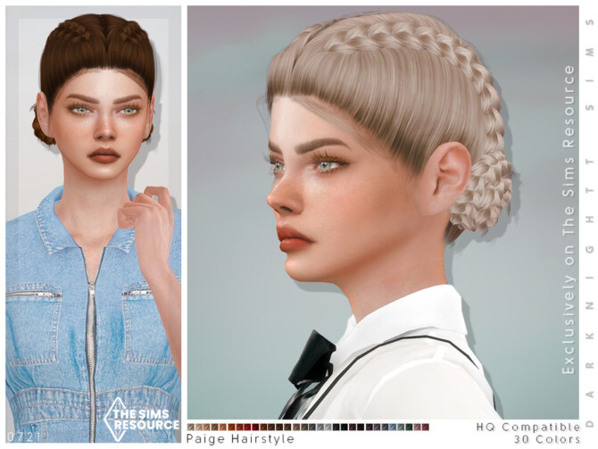 Sims 4 Paige Hairstyle by DarkNighTt at TSR