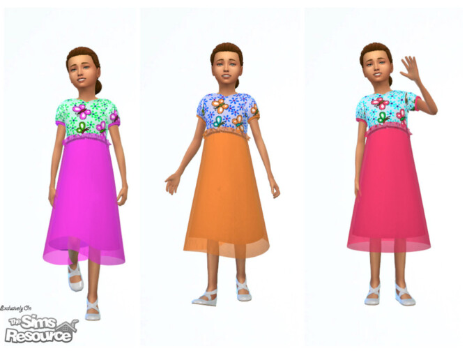 Sims 4 Girls Dress 0714 by ErinAOK at TSR