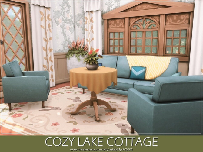 Sims 4 Cozy Lake Cottage by MychQQQ at TSR