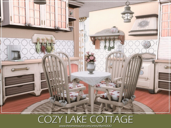 Sims 4 Cozy Lake Cottage by MychQQQ at TSR