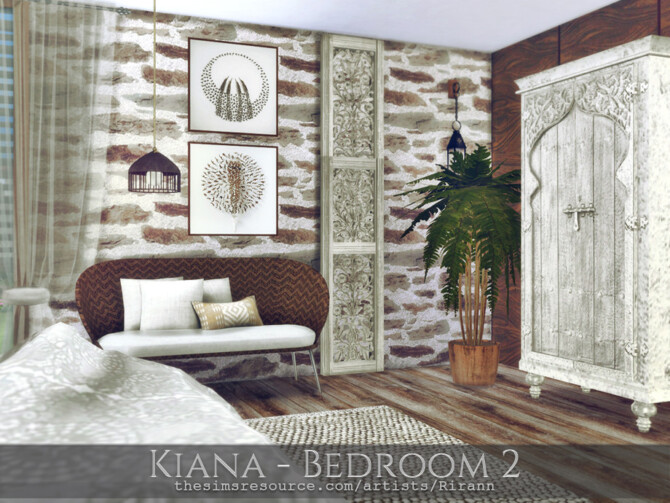 Sims 4 Kiana Bedroom 2 by Rirann at TSR