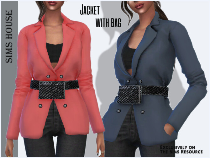 Sims 4 Jacket with bag by Sims House at TSR