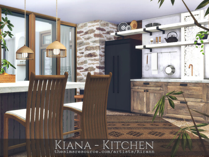 Sims 4 Kiana Kitchen by Rirann at TSR