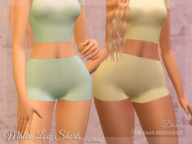 Sims 4 Mallie Low Shorts by Dissia at TSR