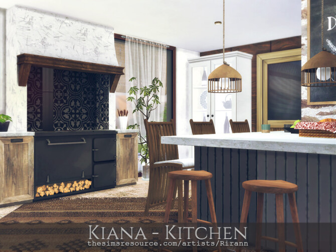 Sims 4 Kiana Kitchen by Rirann at TSR