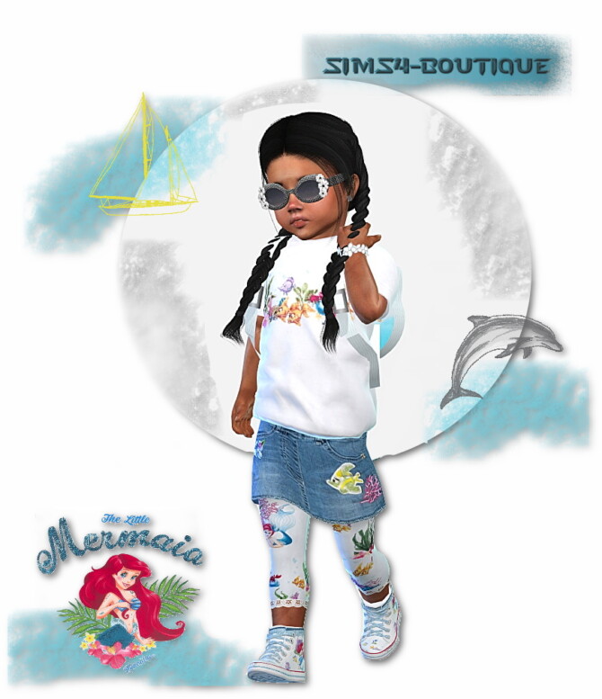 Sims 4 Designer Set for Toddler Girls TS4 Mermaid Pt I at Sims4 Boutique