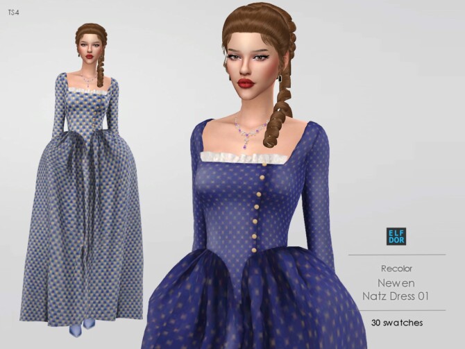 Sims 4 Newen Natz Dress 01 RC at Elfdor Sims