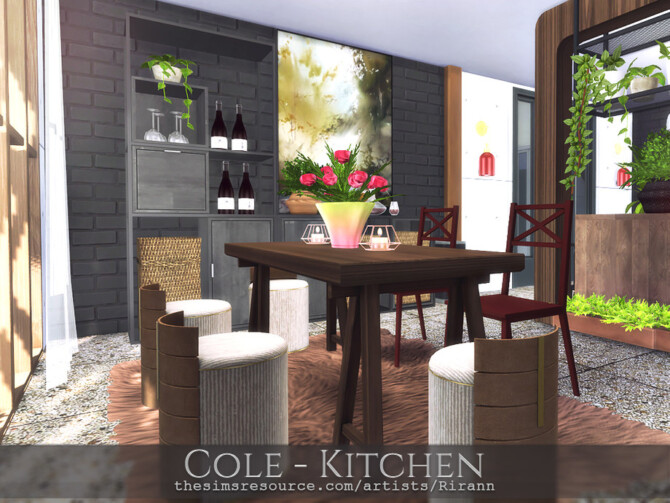 Sims 4 Cole Kitchen by Rirann at TSR