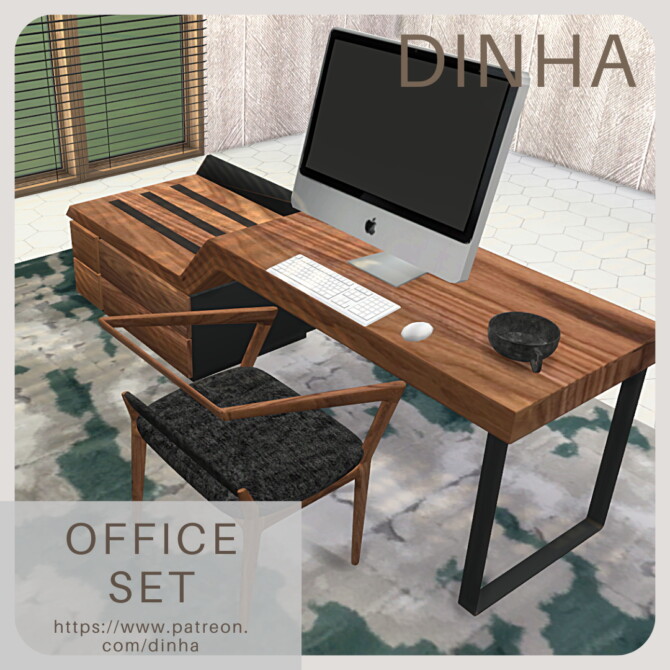 Sims 4 Office Set at Dinha Gamer