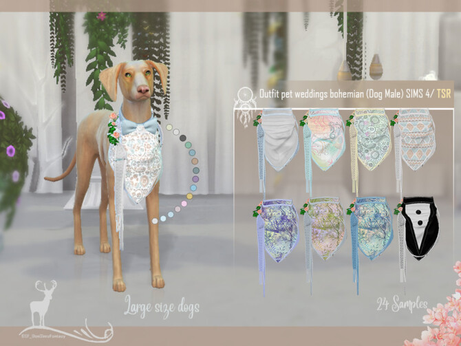 Sims 4 Outfit pet weddings bohemian by DanSimsFantasy at TSR