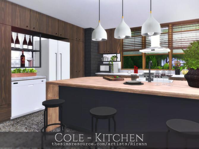 Sims 4 Cole Kitchen by Rirann at TSR