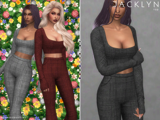 Sims 4 JACKLYN top by Plumbobs n Fries at TSR