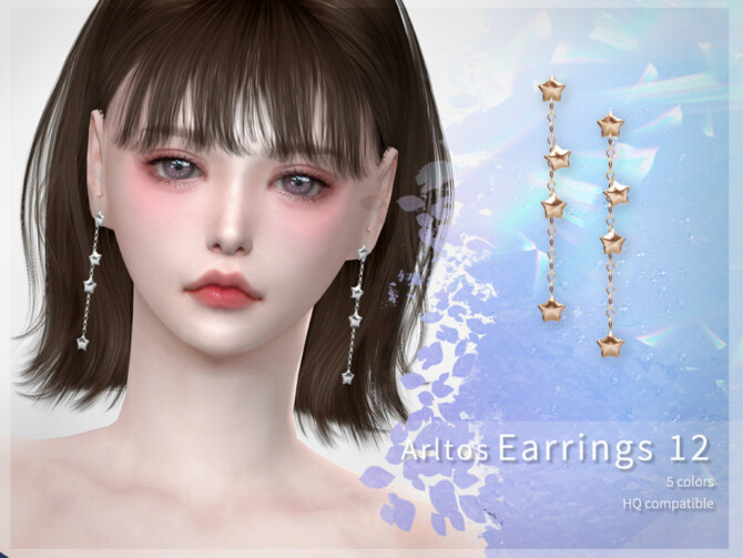 Sims 4 Star earrings 12 by Arltos at TSR