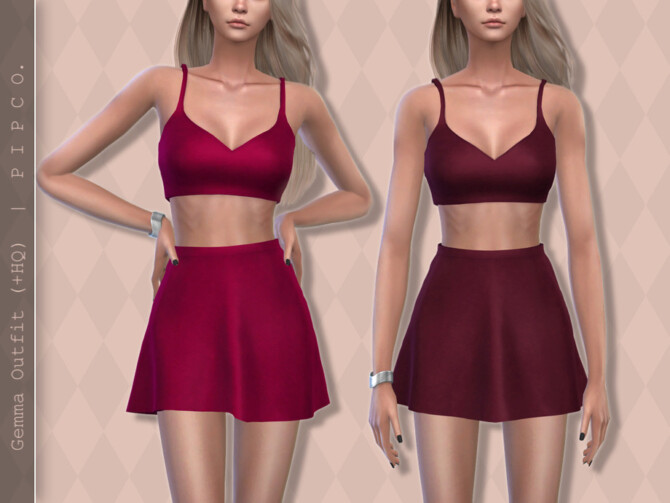 Sims 4 Gemma Outfit by Pipco at TSR