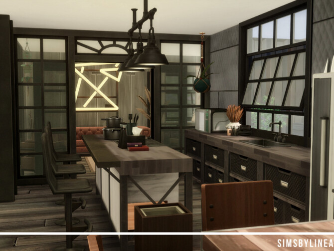 Sims 4 Industrial Container Home by SIMSBYLINEA at TSR