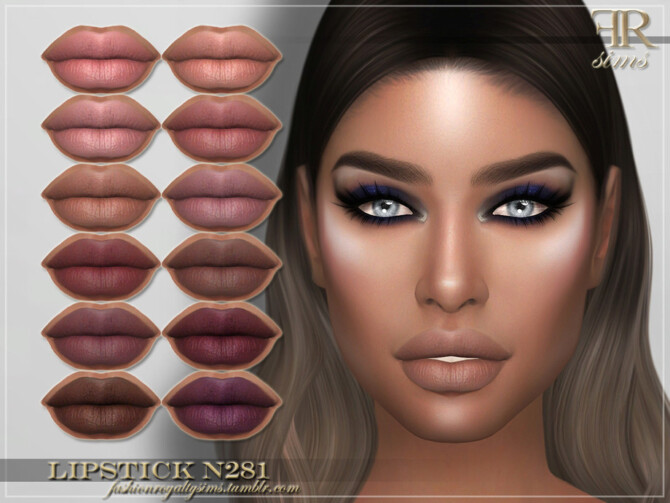 Sims 4 FRS Lipstick N281 by FashionRoyaltySims at TSR