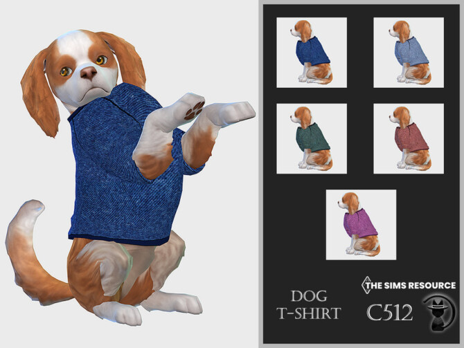 Sims 4 Dog T shirt C512 by turksimmer at TSR