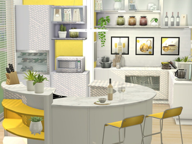 Sims 4 Lemon Kitchen by Flubs79 at TSR