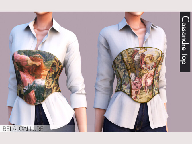 Sims 4 Cassandre top by belal1997 at TSR
