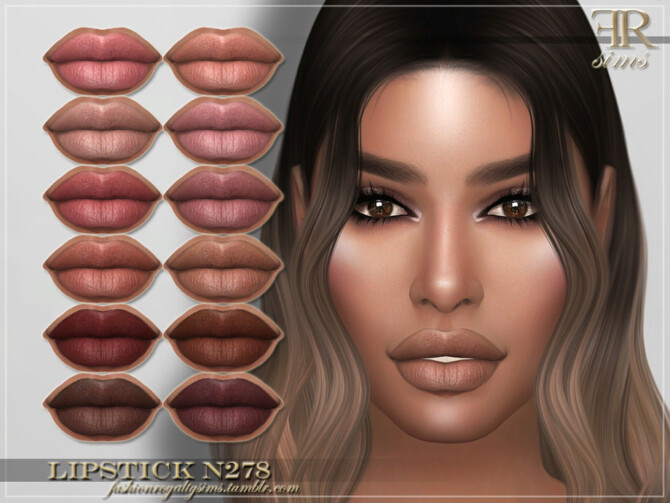 Sims 4 FRS Lipstick N278 by FashionRoyaltySims at TSR