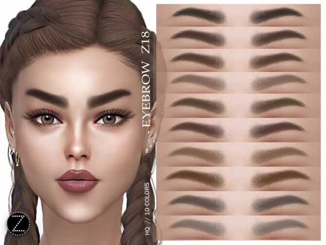 Sims 4 EYEBROW Z18 by ZENX at TSR