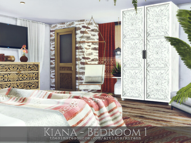 Sims 4 Kiana Bedroom 1 by Rirann at TSR