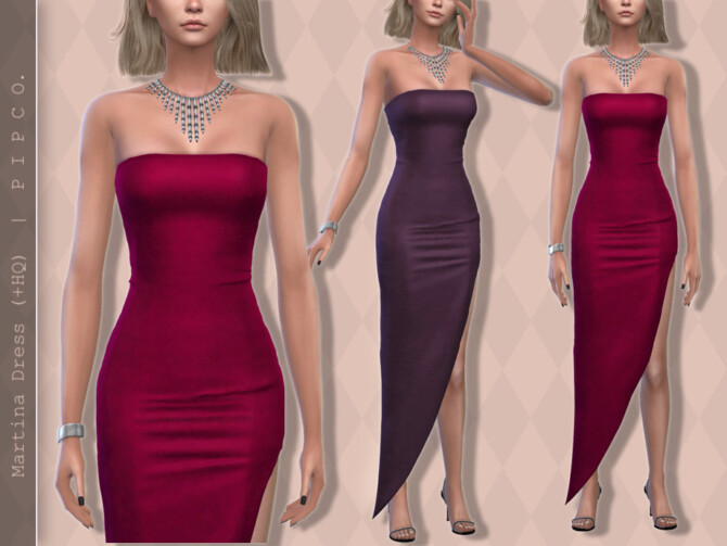 Sims 4 Martina Dress by Pipco at TSR