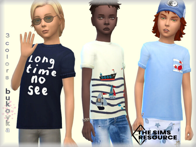 Sims 4 Shirt Sea by bukovka at TSR