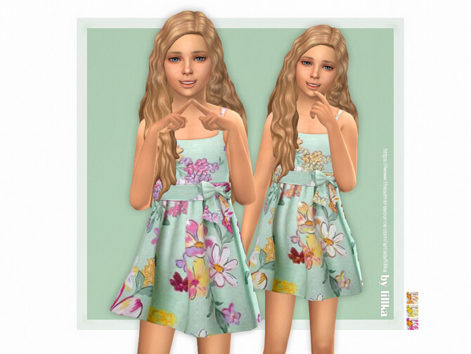 Sims 4 Vicky Dress by lillka at TSR