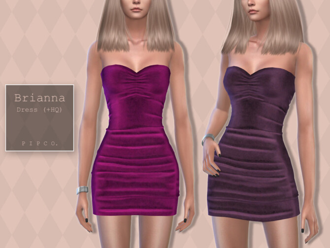 Sims 4 Brianna Dress (Sleeveless) by Pipco at TSR