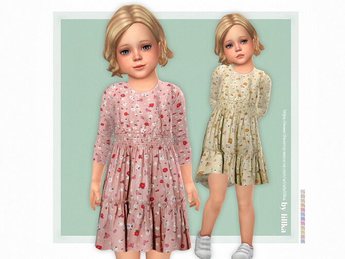 Sims 4 Marcela Dress by lillka at TSR