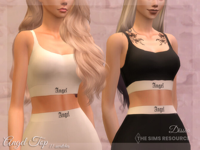 Sims 4 Angel Top by Dissia at TSR