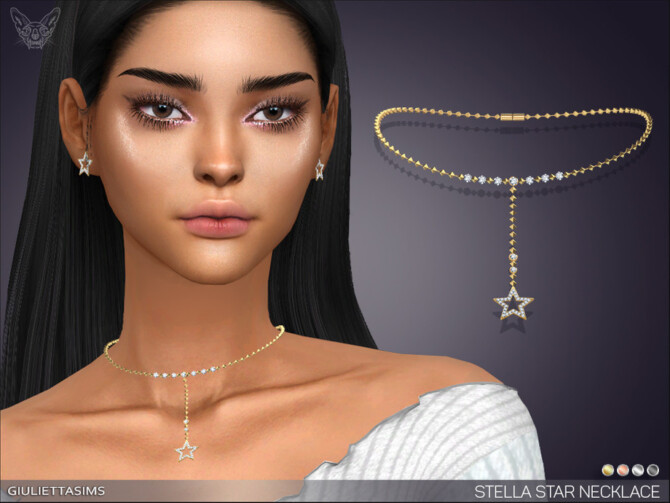 Sims 4 Stella Star Necklace by feyona at TSR