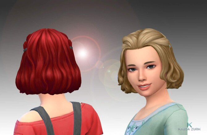 Sims 4 Yumi Hairstyle for Girls at My Stuff Origin
