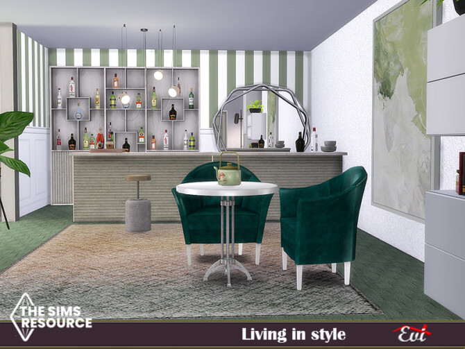 Sims 4 Living in style by evi at TSR