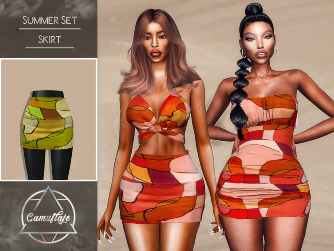 Sims 4 Summer Set Skirt by Camuflaje at TSR