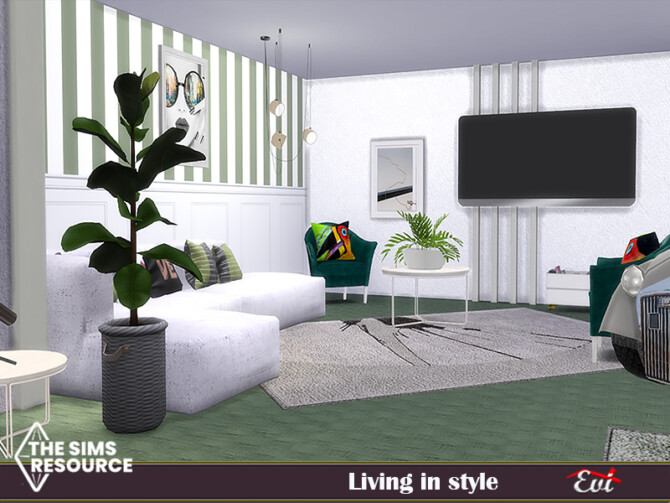 Sims 4 Living in style by evi at TSR